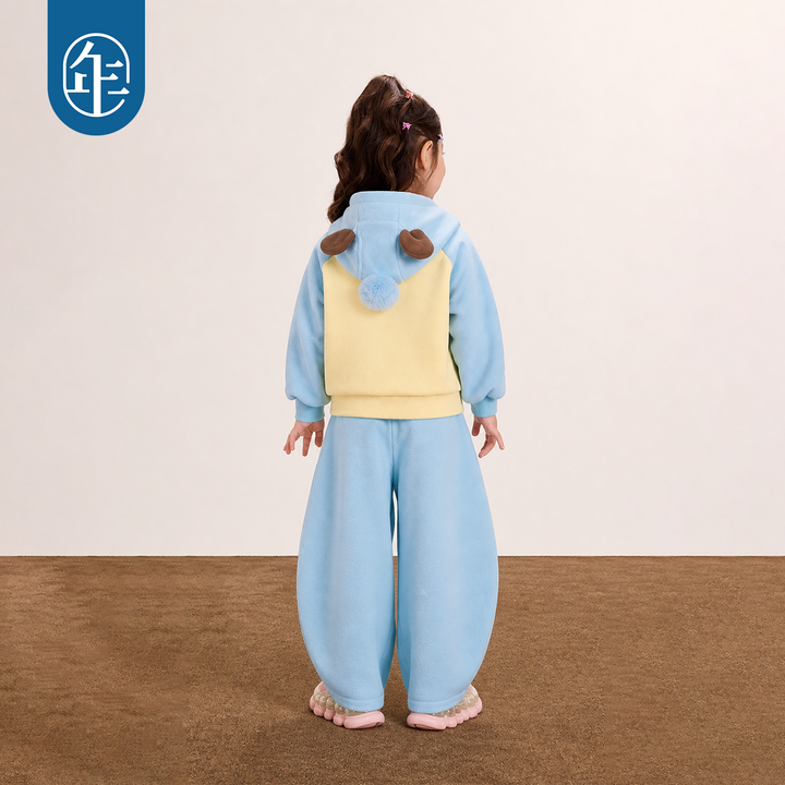 Bear-Ear Fleece Hoodie & Jogger Set 苹果森林熊耳摇粒绒套装