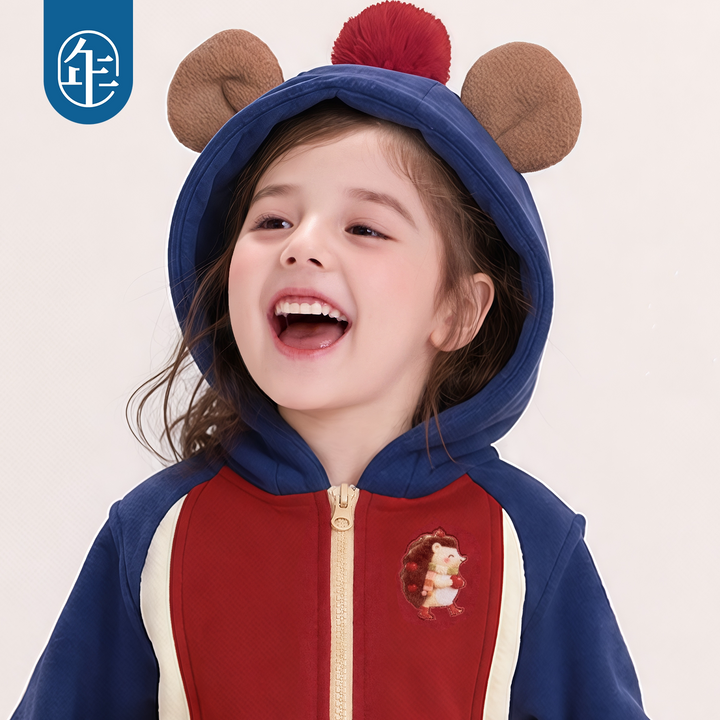 Bear-Ear Fleece Hoodie & Jogger Set 苹果森林熊耳摇粒绒套装