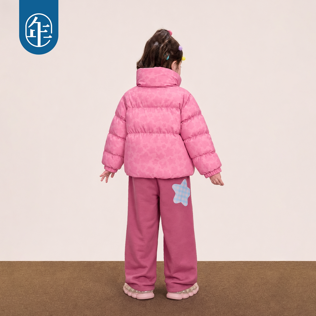 Apple Forest Padded Puffer Jacket with Scarf 苹果森林加厚棉服