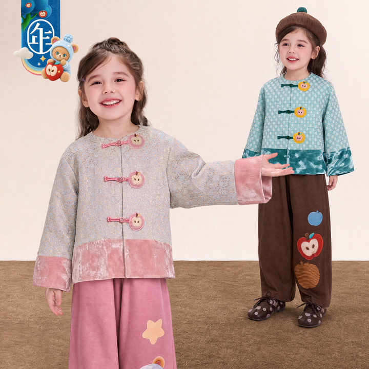 Apple Button Brocade Tang Jacket 苹果森林中式唐装外套
