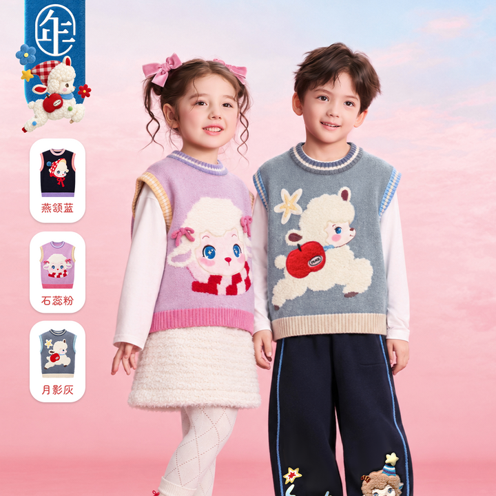 Fluffy Lamb Knit Sweater Vest 真羊气针织背心