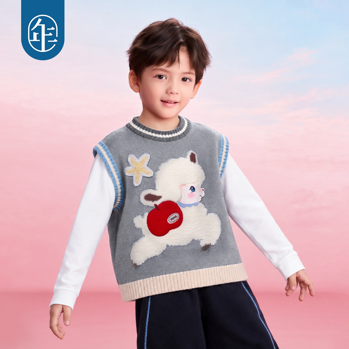 Fluffy Lamb Knit Sweater Vest 真羊气针织背心