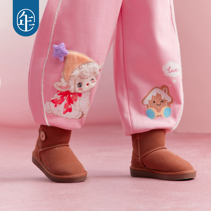 Lamb Fleece-Lined Jogger Pants 小羊加绒收脚卫裤