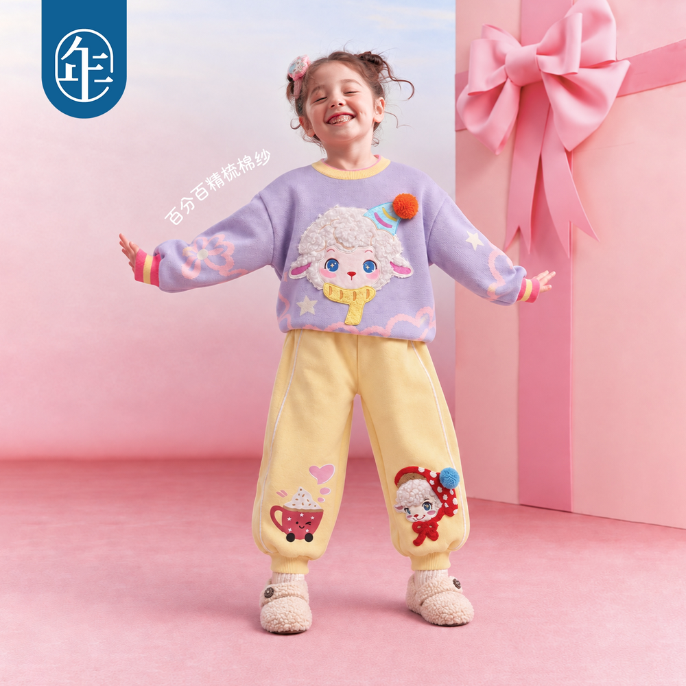 Fluffy Lamb Cotton Crewneck Sweater 真羊气圆领毛衣