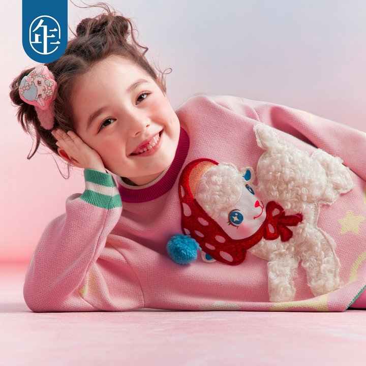 Fluffy Lamb Cotton Crewneck Sweater 真羊气圆领毛衣