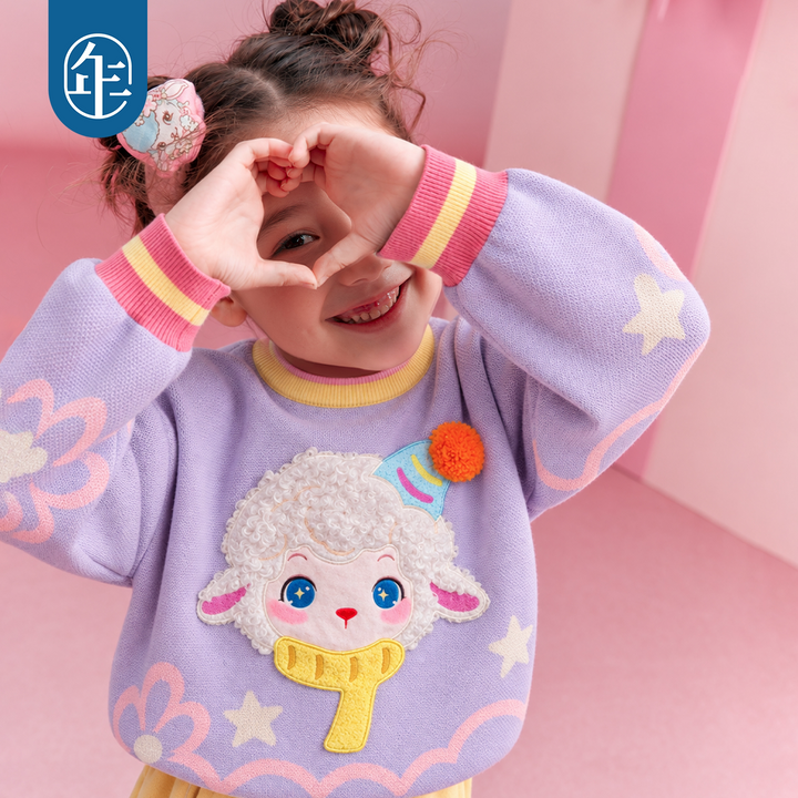 Fluffy Lamb Cotton Crewneck Sweater 真羊气圆领毛衣