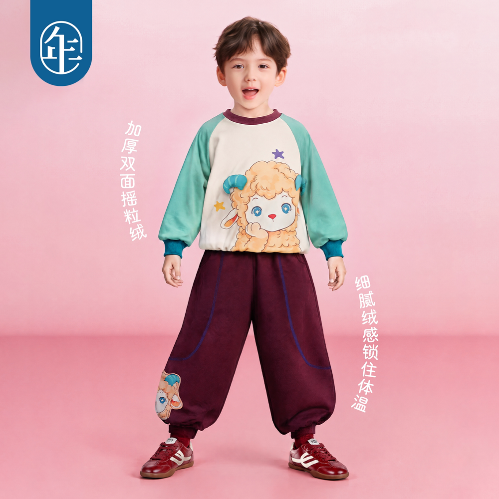 Lamb Fleece Sweatshirt & Jogger Set 真羊气加绒卫衣套装