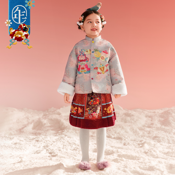 Floral Embroidered Padded Tang Jacket 刺绣加绒唐装棉服
