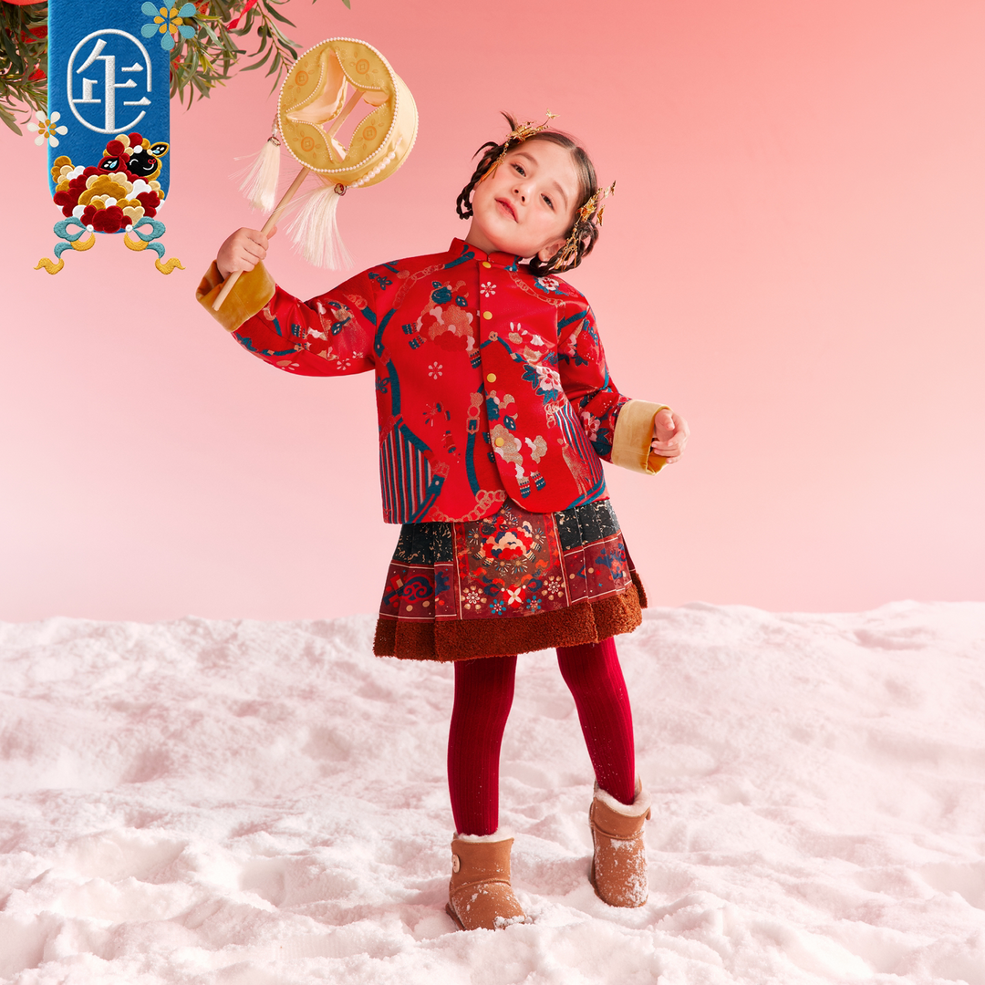Auspicious Print Padded Tang Jacket 吉祥印花加棉唐装