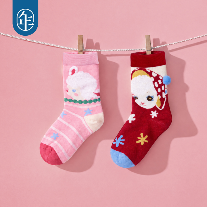 Lucky Lamb Mid-Calf Socks 真羊气撞色中筒袜