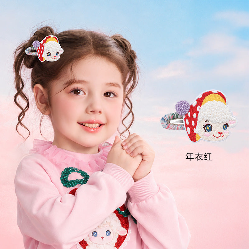 Lucky Lamb Hair Clip 真羊气小羊发卡 - Red 年衣红
