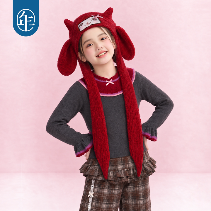 Lucky Lamb Knit Ear-Flap Hat 真羊气针织帽