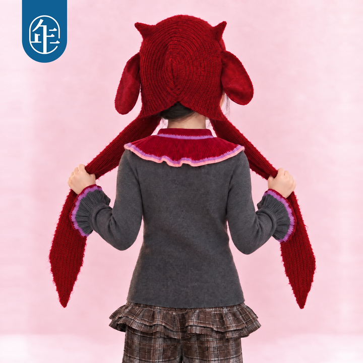 Lucky Lamb Knit Ear-Flap Hat 真羊气针织帽