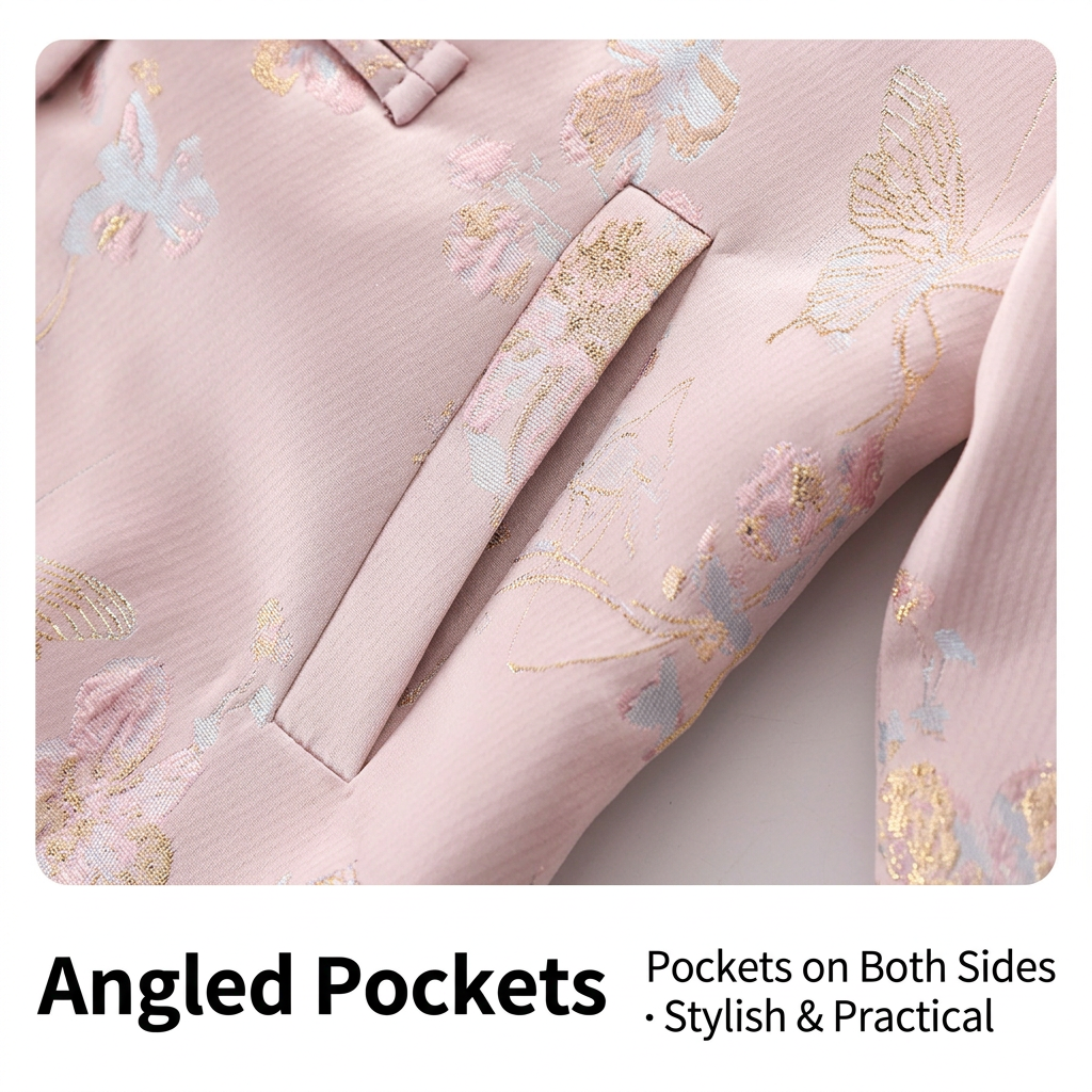 Angled pocket detail in English