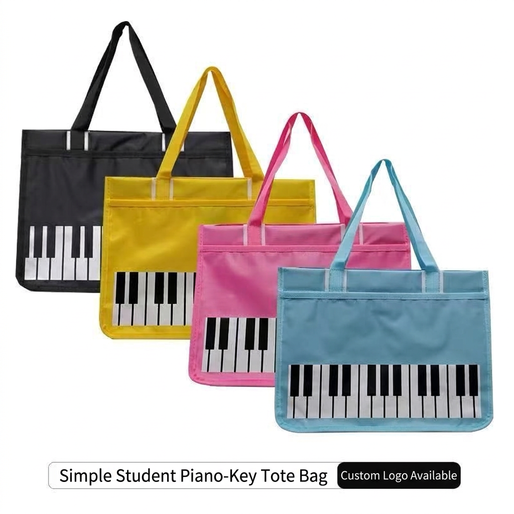 Bag color selection and custom logo graphic in English