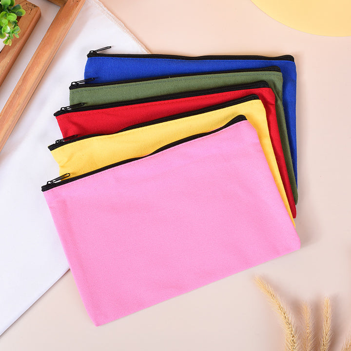 Custom canvas zipper pouch
