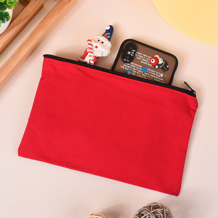 Custom canvas zipper pouch