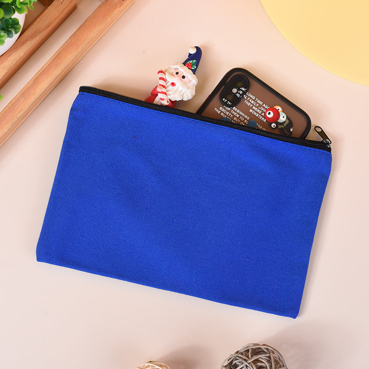 Custom canvas zipper pouch