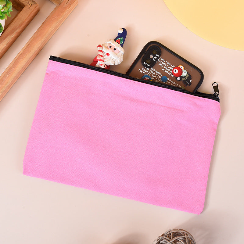 Custom canvas zipper pouch
