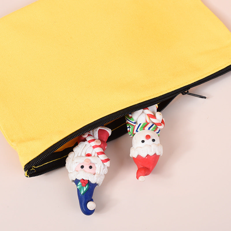 Custom canvas zipper pouch