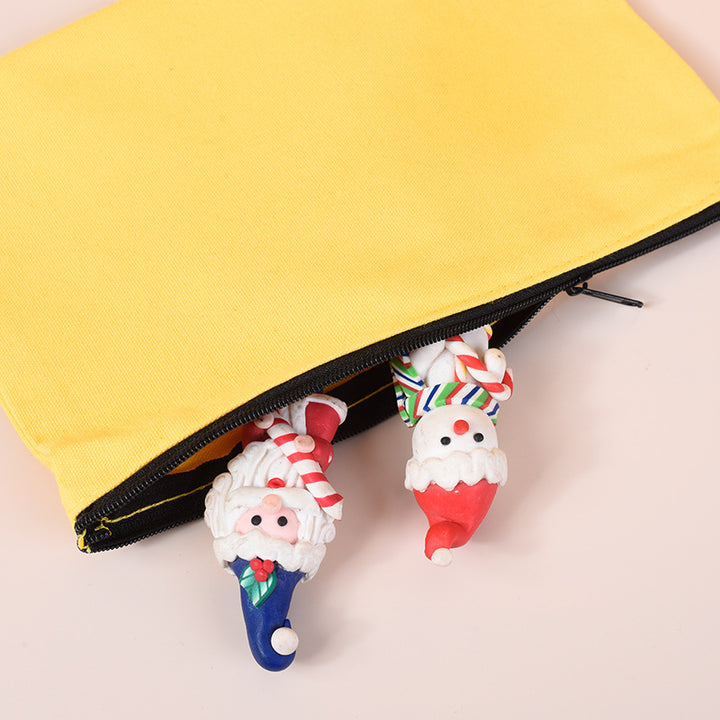 Custom canvas zipper pouch