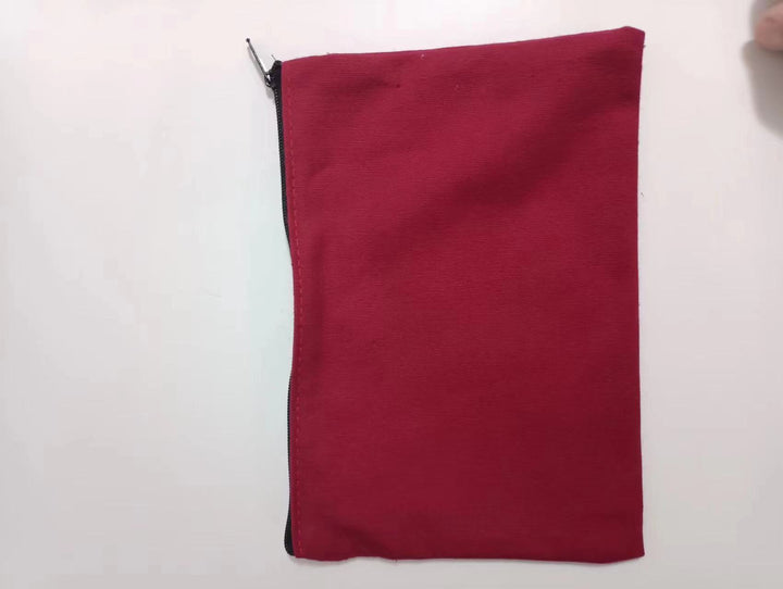Custom canvas zipper pouch