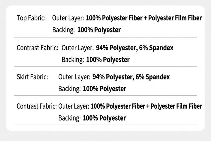 Fabric composition in English