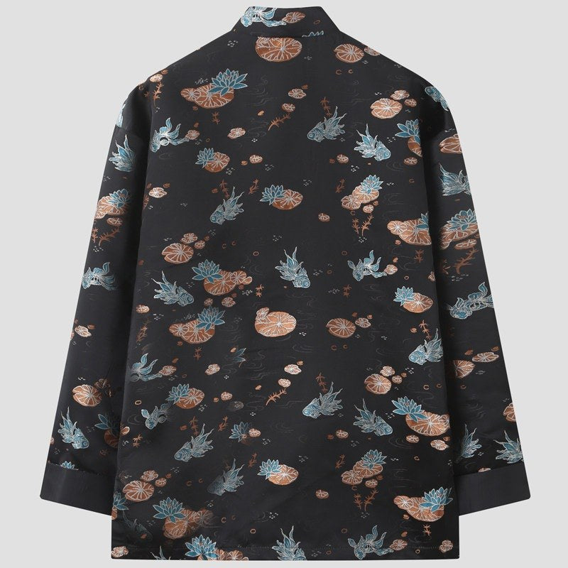 Lotus Pond Koi Tang Jacket 荷塘锦鲤唐装外套 – product photo