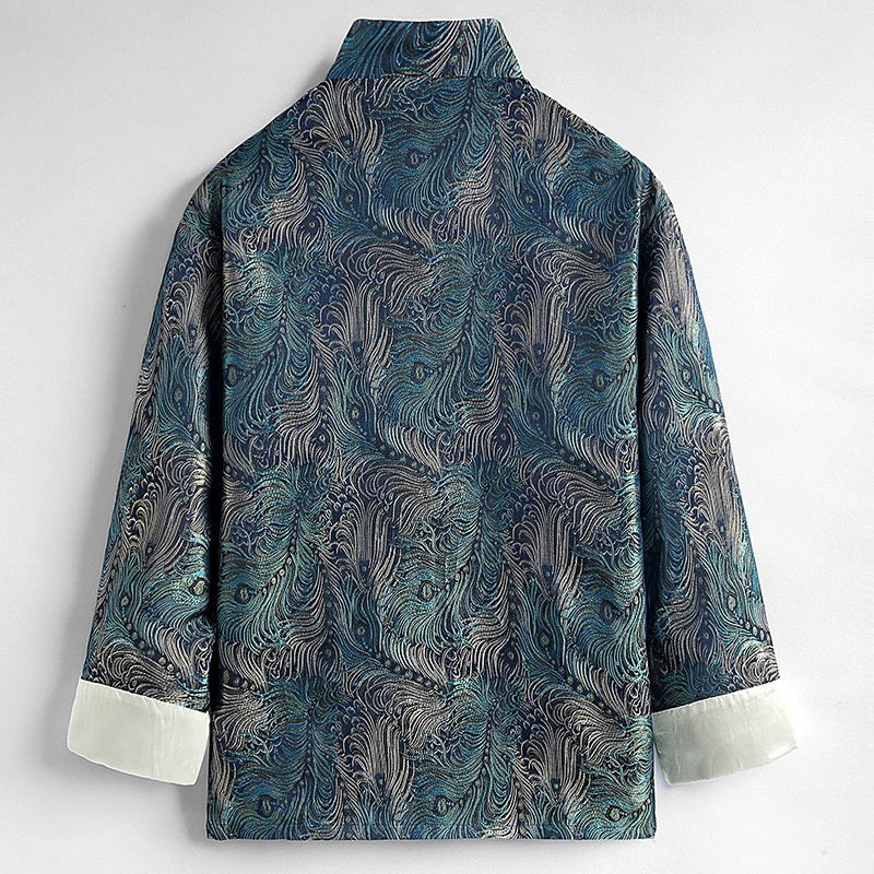 Peacock Feather Tang Jacket 孔雀翎唐装外套 – product photo