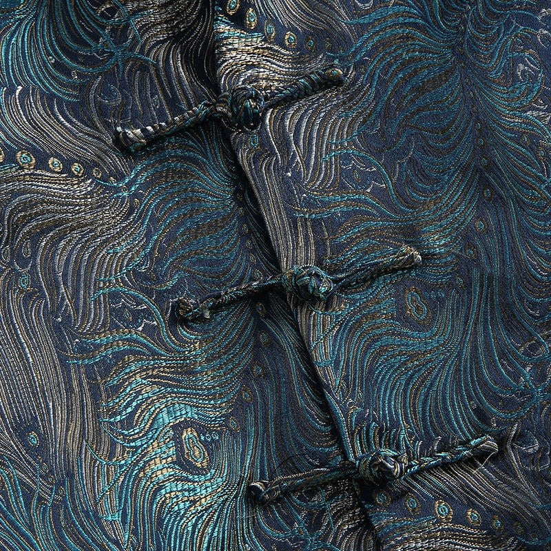 Peacock Feather Tang Jacket 孔雀翎唐装外套 – product photo