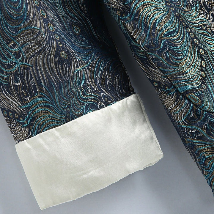 Peacock Feather Tang Jacket 孔雀翎唐装外套 – product photo