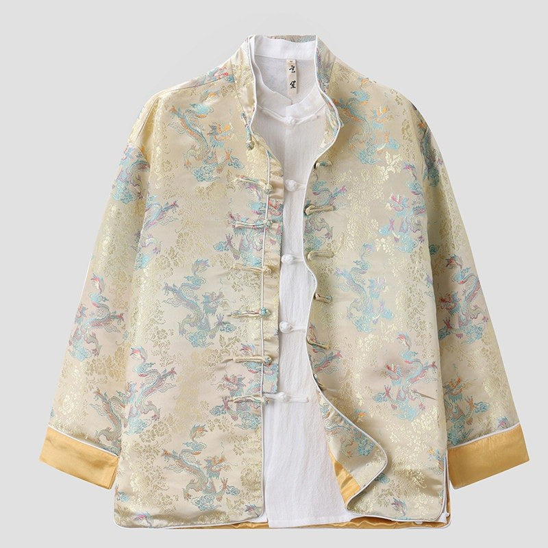 Five-Colour Dragon Jacquard Tang Jacket 五彩祥龙提花唐装外套 – product photo