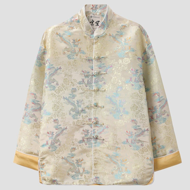 Five-Colour Dragon Jacquard Tang Jacket 五彩祥龙提花唐装外套 – product photo