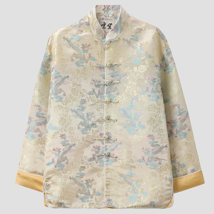 Five-Colour Dragon Jacquard Tang Jacket 五彩祥龙提花唐装外套 – product photo