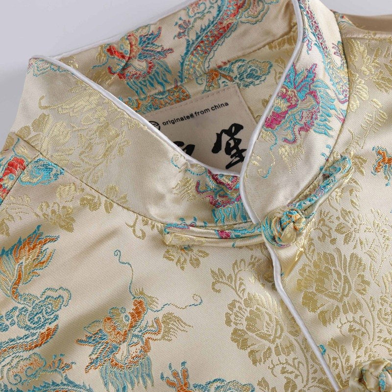 Five-Colour Dragon Jacquard Tang Jacket 五彩祥龙提花唐装外套 – product photo