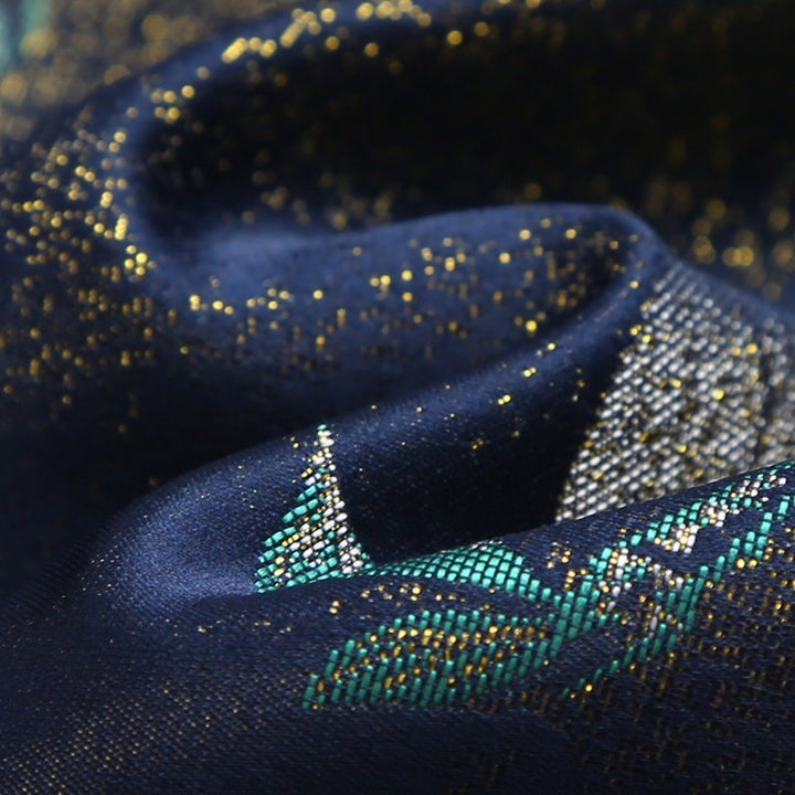Navy Floral Tang Jacket 花卉印花唐装外套 – product photo