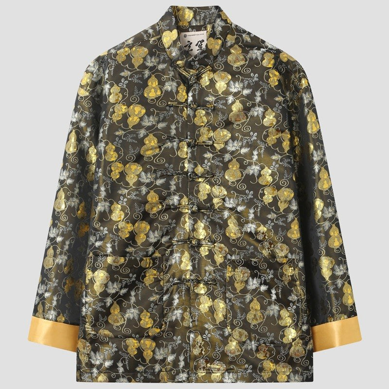 Golden Gourd Jacquard Tang Jacket 金丝葫芦提花唐装外套 – product photo