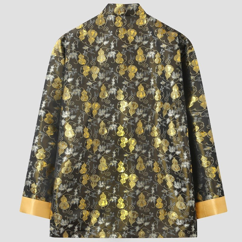 Golden Gourd Jacquard Tang Jacket 金丝葫芦提花唐装外套 – product photo
