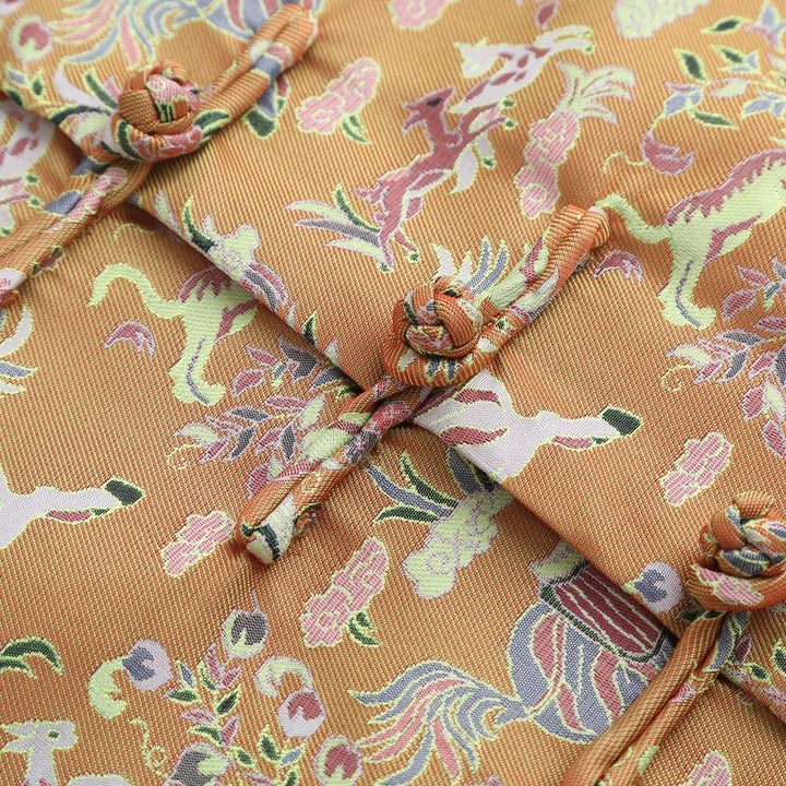 Golden Qilin Jacquard Tang Jacket 麒麟提花唐装外套（深黄） – product photo