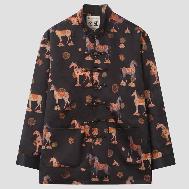 Galloping Horse Tang Jacket 骏马纹唐装外套 – product photo