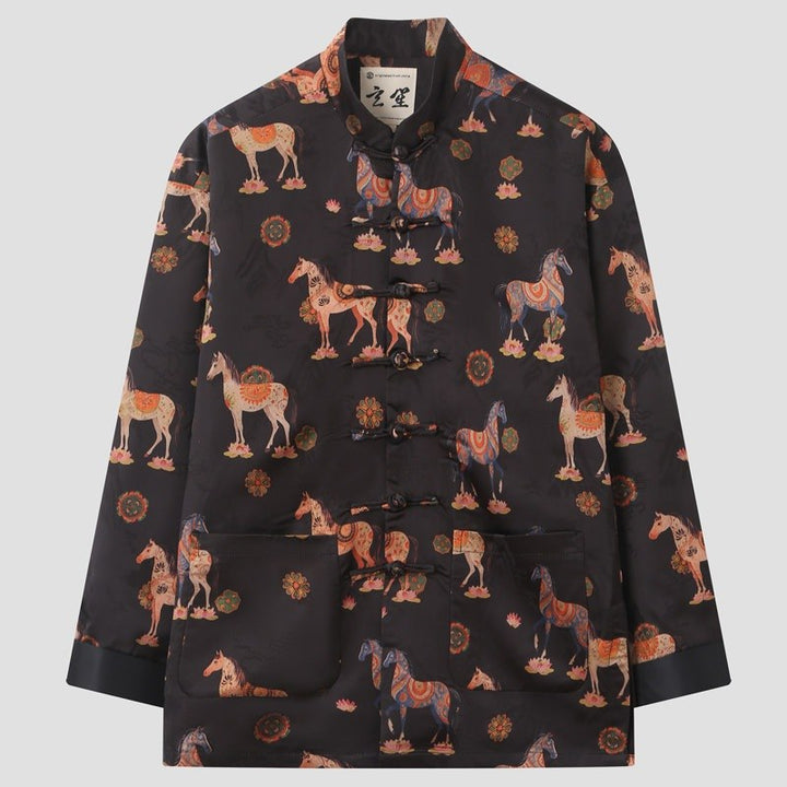 Galloping Horse Tang Jacket 骏马纹唐装外套 – product photo