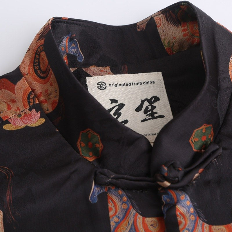 Galloping Horse Tang Jacket 骏马纹唐装外套 – product photo