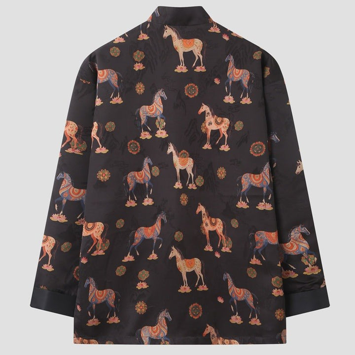 Galloping Horse Tang Jacket 骏马纹唐装外套 – product photo