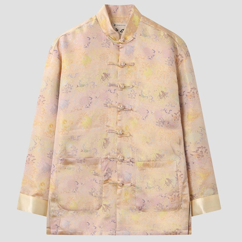 Champagne Gold Tang Jacket 香槟金印花唐装外套 – product photo
