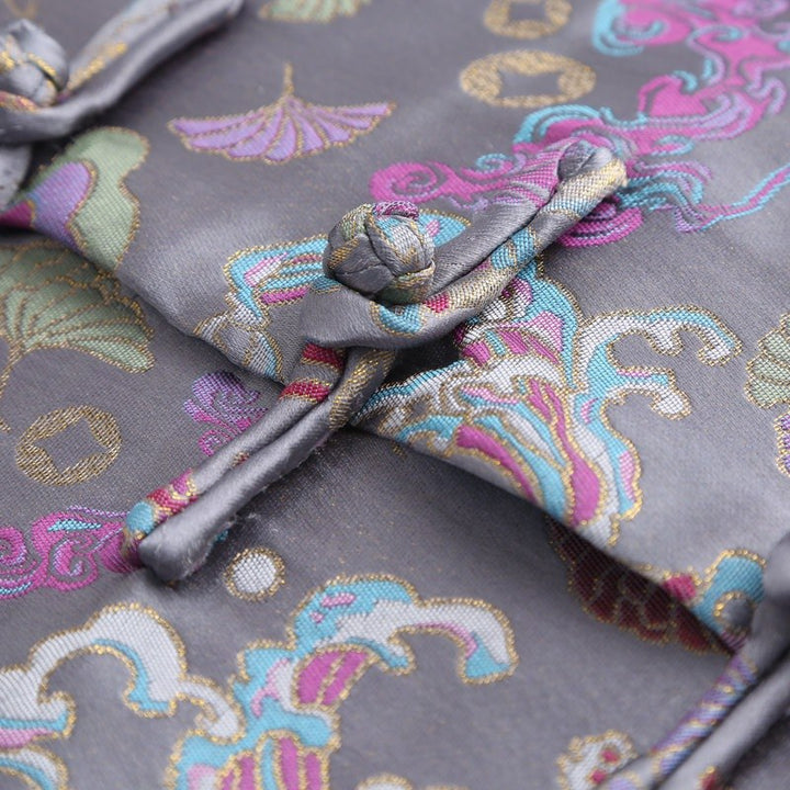 Lilac Grey Floral Tang Jacket 紫灰印花唐装外套 – product photo