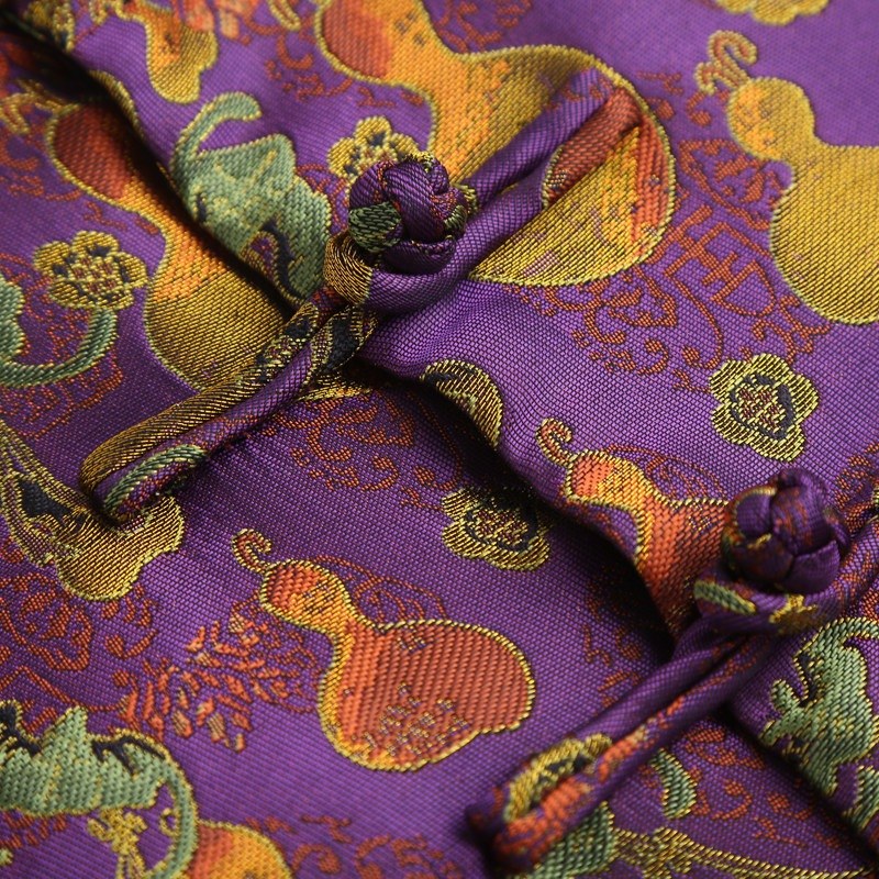 Purple Gourd Tang Jacket 紫色葫芦印花唐装外套 – product photo