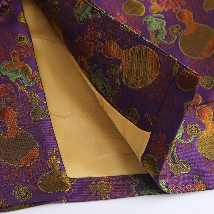 Purple Gourd Tang Jacket 紫色葫芦印花唐装外套 – product photo