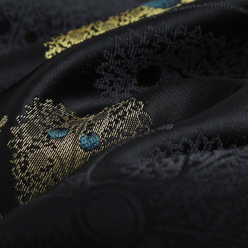 Black & Gold Butterfly Tang Jacket 黑金蝴蝶唐装外套 – product photo