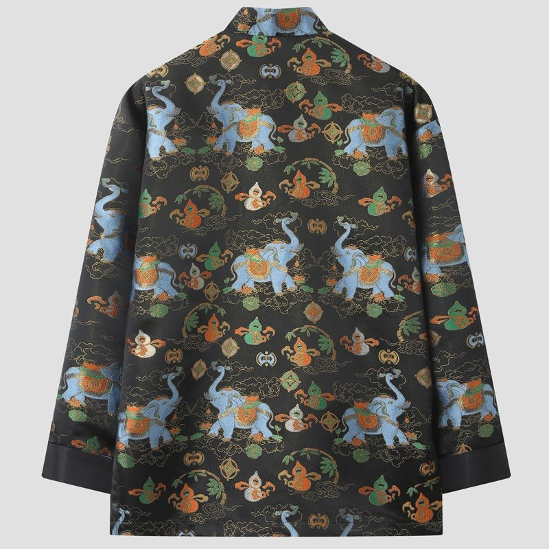 Auspicious Elephant Tang Jacket 吉祥大象唐装外套 – product photo