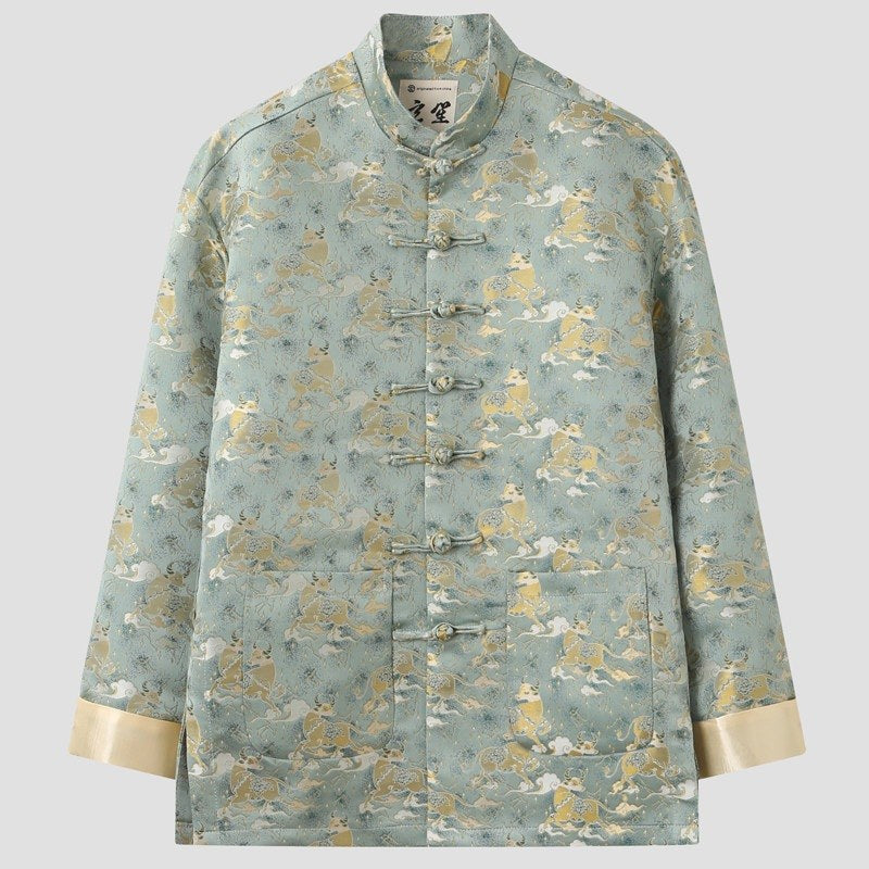 Golden Ox Tang Jacket 金牛印花唐装外套 – product photo